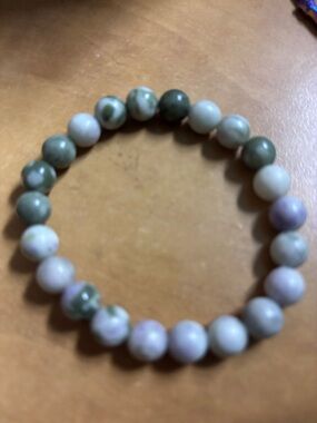 Peace Jade or Lucky Jade Beaded Stretch Bracelet “ Imperial Jade “